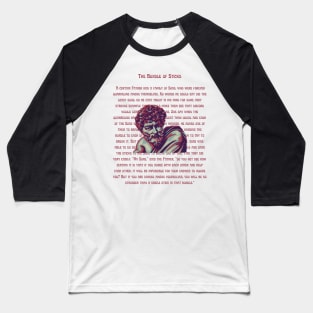 Aesop Portrait and Quote Baseball T-Shirt